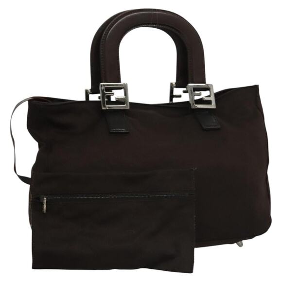 FENDI Hand Bag Nylon Brown - Picture 1 of 14
